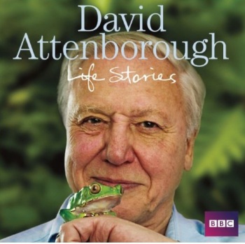 Sir David Attenborough på omslaget til BBC lydbog baseret på serien Life Stories.